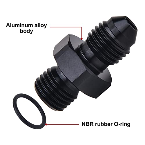EVIL ENERGY 4AN Flare to AN4 ORB Male O-Ring 2PCS Fitting Adapter - size: 4AN ORB to 4AN
