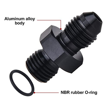 EVIL ENERGY 4AN Flare to AN4 ORB Male O-Ring 2PCS Fitting Adapter - size: 4AN ORB to 4AN