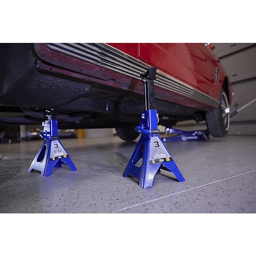 Strongway Double-Locking 3-Ton Jack Stands, 6,000-Lb. Capacity, 1 Pair - style: 3 Ton