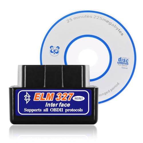 ELM327 OBDII Car Auto Diagnostic Scanner, Portable Wireless OBD2 Scanner Auto Engine Fault Code Reader, Professional Mini Diagnostic Scan Tool for Most OBDII Vehicles (Black) - color: Black, size: 1PCS