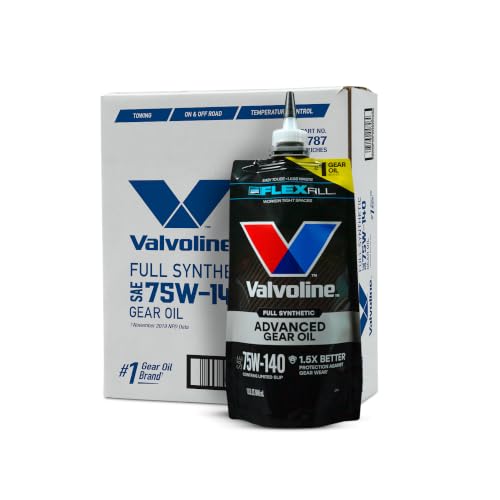 Valvoline Flexfill SAE 75W-140 Full Synthetic Gear Oil 1 QT, Case of 4 - size: 75W-140, style: Advanced