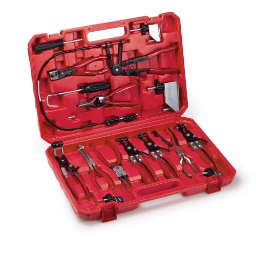 17-Piece Hose Clamp Pliers for Automotive Use - color: 17 Red