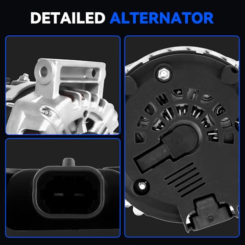 11265N Car Alternators 125 Amp Compatible with 2008-2012 Chevrolet Malibu L4 2.4L, 2008-2010 Cobalt, Pontiac G5, Saturn Aura Sky Vue, Replace 15828450, FG12S010SP - size: 11265N