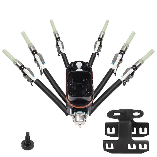 FJ503 Spider Fuel Injector Assembly with Bracket, Compatible with Chevy GMC 4.3L V6 Vortec S10 Blazer Silverado C1500 K1500 Astro Jimmy Sierra, Replaces 12568332 19210688 217-3028 - size: FJ503