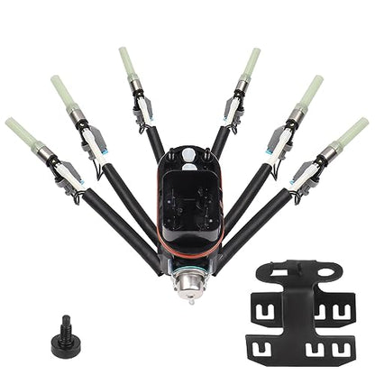 FJ503 Spider Fuel Injector Assembly with Bracket, Compatible with Chevy GMC 4.3L V6 Vortec S10 Blazer Silverado C1500 K1500 Astro Jimmy Sierra, Replaces 12568332 19210688 217-3028 - size: FJ503