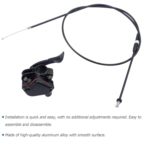 HZEL 7/8'' 22mm Thumb Throttle Cable Accelerator Handle Assembly, Motorcycle Throttle Assist Replacement Kits Accessories, Compatible with 50cc 70cc 90cc 110cc 125cc 250cc ATV