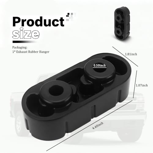 1PC Rubber Exhaust Hangers OEM#25956663,15740212,Heavy-duty Muffler Hanger Car Accessories Compatible with Chevrolet Silverado 1500/2500/3500,Express 1500/2500/3500 (1PC) - color: 1PC