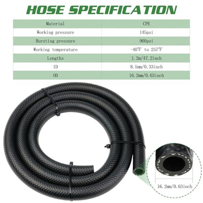 Universal 5/16" Transmission Oil Cooler Kit, Aluminium alloy 6 Pass Tube and Fin Oil Cooler Kit with Hose Mounting Kit, Black - color: Black, size: 6 Pass