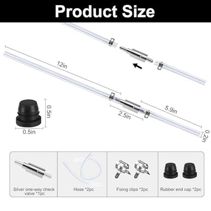 Brake Bleeder Kit - One Way Check Valve Tube Bleeding Tool Kit for Car Motorcycle Clutch, Brake Fluid Flush Kit, Hydraulic System Bleeding for Car Motorbike Clutch