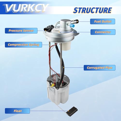 Vurkcy Electric Fuel Pump Module Assembly Fit for 2007-2008 Chevrolet & GMC