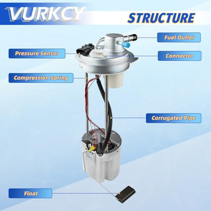 Vurkcy Electric Fuel Pump Module Assembly Fit for 2007-2008 Chevrolet & GMC