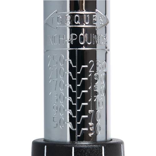 Performance Tool M196 1/4 in. Drive Torque Wrench, 30 to 250 in-lbs. - style: 1/4" Dr. Click Style (30-250 in/lbs)