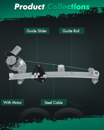 SCITOO Power Window Regulator w/Motor for Honda Fit 2009-2014 - size: 751-621 | Front Left