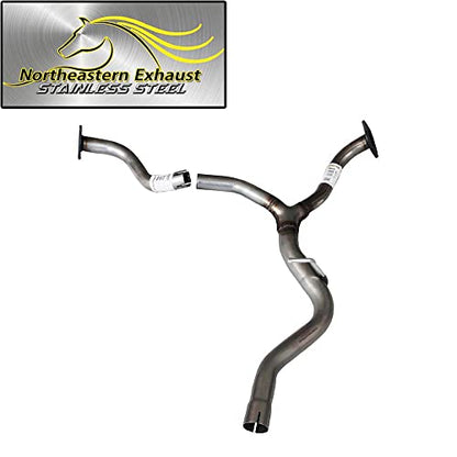 Northeastern Exhaust - Stainless Steel Resonator Pipe with Hanger + Bolts compatible 2005 Legacy Outback 2.5L