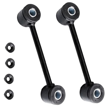 K3197 K80244 Front Sway Bar End Links and Rear Stabilizer Bar Link Kit for Jeep Wrangler 1997-2006, Suspension Stabilizer Bar End Links, Front Rear Sway Bar Link Kit for Jeep TJ 1997-2006 - 4pc - color: K3197 K80244