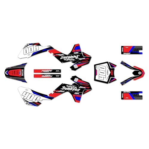 Graphics Kit for SSR SR70, SR110, and SR125 (2021+) Rugged Series Red 16 Mil - On/Off the Road - Dirt Pit Bike Motorcycle Sticker, Dirtbike Racing Decal Motocross Accessories no-Plastics - color: Red, size: 16 Mil - On/Off the Road