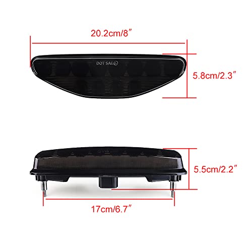 ATV 2006-2014 TRX450R TRX450ER LED Taillight Rear Tail Lights Brake stop Lamps (Smoked) - color: Smoked