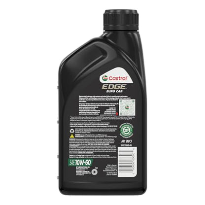 Castrol EDGE Euro 10W-60 Advanced Full Synthetic Motor Oil, 1 Qt, 6 Pack