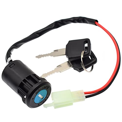 2 PCS 2 Wire Ignition Key Switch for Electric Scooter Golf Scooter Bikes ATV Moped GoKart U KS51 Motorcycle 2 Position Type on Off