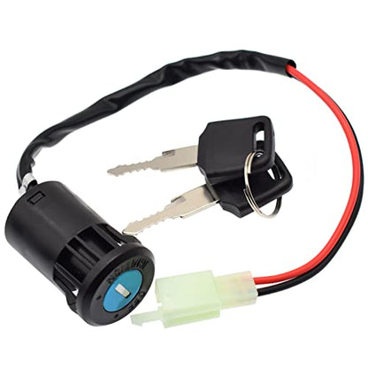 2 PCS 2 Wire Ignition Key Switch for Electric Scooter Golf Scooter Bikes ATV Moped GoKart U KS51 Motorcycle 2 Position Type on Off
