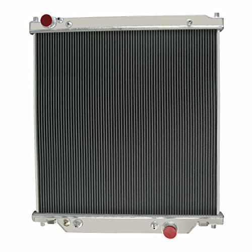 Radiator for 2003-2007 Ford Excursion F250 F350 F450 Super Duty 6.0L V8 Diesel, 4 Row Full Aluminium Radiator + 2 x 14 Inch Fans + Shroud + Thermostat Relay Kit - size: 4-Row Radiator Fan Relay Kit