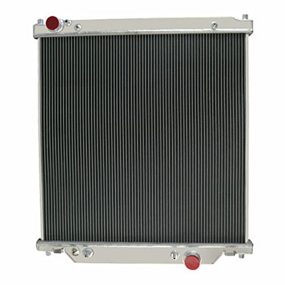Radiator for 2003-2007 Ford Excursion F250 F350 F450 Super Duty 6.0L V8 Diesel, 4 Row Full Aluminium Radiator + 2 x 14 Inch Fans + Shroud + Thermostat Relay Kit - size: 4-Row Radiator Fan Relay Kit