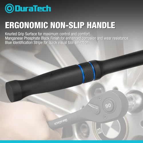 DURATECH 1/2-Inch Drive Ratchet, 90-Tooth Quick-Release Ratchet Wrench - size: 1/2"(Black)