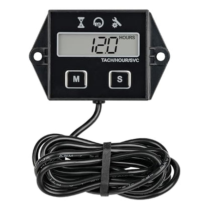 Digital Hour Meter Tachometer, Maintenance Reminder for Lawn Mower Tractor