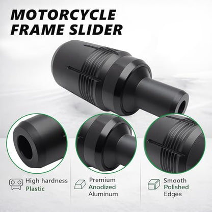 Black Frame Slider Replacement for Ninja 650 KRT Z650 Z650RS 17-25 - color: Black