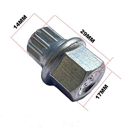 11 Splines Anti-Theft Wheel Lock Nut Key Adapter 8D0601139F001 Compatible with ABC 11 Teeth (Pointy) 1997-2007 VW Bettle Bora Golf Jetta Passat Audi A4 A6 S6 A8 TT SEAT Skoda