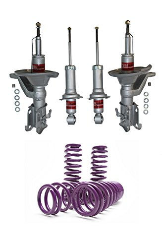 D2 Lowering Springs 2.0”F/2.0”R & Truhart Shocks 01-05 Civic, Incl Si