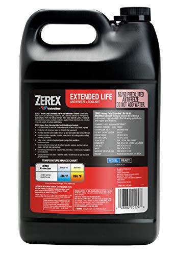 Zerex Extended Life Red Heavy Duty (HD) 50/50 Prediluted Ready-to-Use Antifreeze/Coolant 1 GA - size: 1 GA