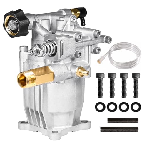 YAMATIC Horizontal 3/4" Shaft Pressure Washer Pump 3000 PSI 2.5 GPM - color: Sliver, size: 3000 PSI