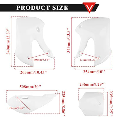 PRO BAT Plastic Fender Fairing Body Work Kit - color: White Plastic Fender Kit