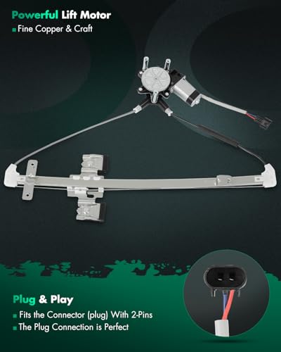 SCITOO Power Window Regulator and Motor fit for 2005 2006 2007 2008 2009 2010 for Dodge Dakota Rear Right Side 741-074 - size: 741-074 | Rear Right