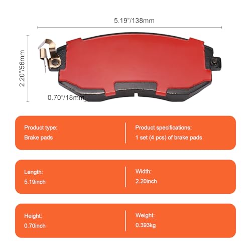 Ceramic Front Brake Pads for Subaru Outback,Forester,Impreza,Legacy - size: D929H