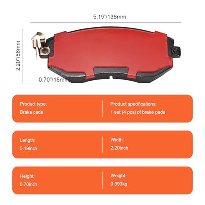 Ceramic Front Brake Pads for Subaru Outback,Forester,Impreza,Legacy - size: D929H