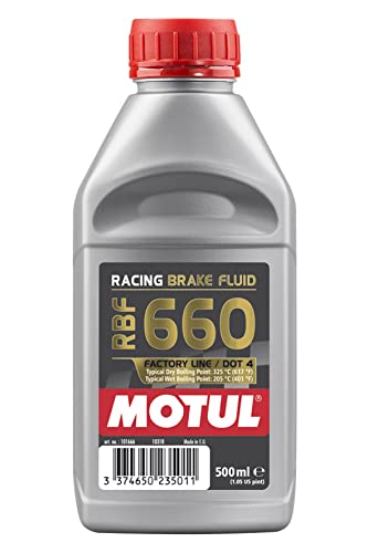 Motul RBF 660 Racing Brake Fluid – DOT 4, 100% Synthetic Racing Brake Fluid - 500ml Bottle (101667)