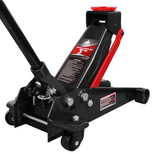 Jack Boss Floor Jack 3 Ton Capacity Fast Lift Service Jack Steel Heavy Duty Hydraulic Car Jack Black - color: Black, size: 3 Ton Fast Lift