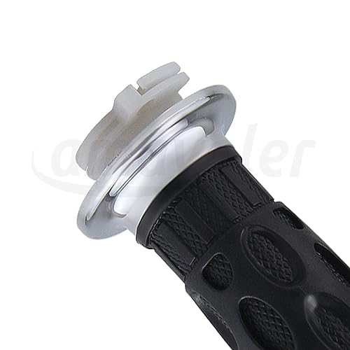 7/8inch 22mm Handlebar Throttle Twist Handle Grip Set w/Cable housing Holder Aftermarket Replacement Parts Compatible for GY6 50cc 80cc 125c 150cc Scooters Pit Bike ATV.