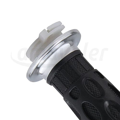 7/8inch 22mm Handlebar Throttle Twist Handle Grip Set w/Cable housing Holder Aftermarket Replacement Parts Compatible for GY6 50cc 80cc 125c 150cc Scooters Pit Bike ATV.