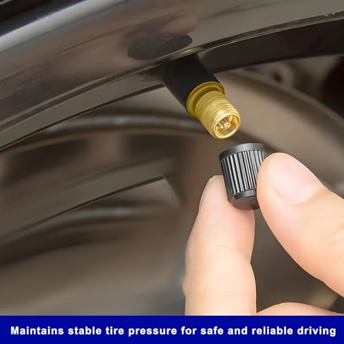 4 PCS TPMS 20008 Tire Valve Stem, Snap-in Auto Tire Pressure Sensor Valve Stems for 0.453" Rim Holes, Rubber Tubeless Valves Stem for Commander Lucerne Avenger Charger Durango