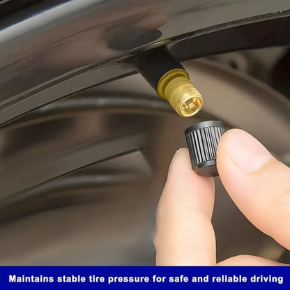 4 PCS TPMS 20008 Tire Valve Stem, Snap-in Auto Tire Pressure Sensor Valve Stems for 0.453" Rim Holes, Rubber Tubeless Valves Stem for Commander Lucerne Avenger Charger Durango