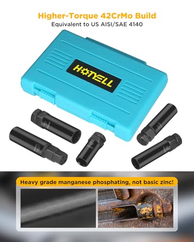 5/6/7/10/12 Spline Lug Nut Socket Set, 12 Pcs Locking Lug Nut Key