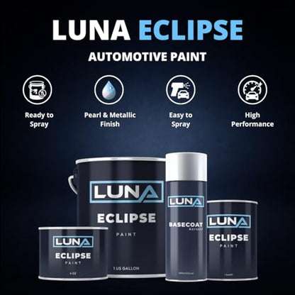 Hyper Silver Metallic Automotive Midcoat Paint (1 Gallon): Ready to Spray Body Paint for Full Vehicle and Large Projects, Use with Primer Basecoat and Clearcoat, Luna Eclipse - color: Gallon