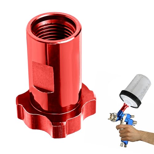 Hovom Car Spray Gun Cup Adapter, M16×1.5 Female Adapter, Red - color: Red+Internal Thread