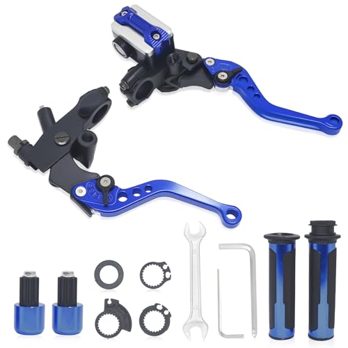 Brake Lever 7/8" 22mm Handlebar, Brake Master Cylinder Clutch Lever CNC - color: Blue