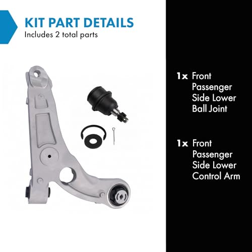 TRQ Front Right Lower Control Arm with Ball Joint Aluminum - style: PSA72509