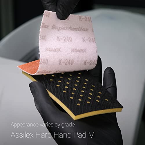 Super Assilex Flexible Sanding Sheets Job-PAK, Brown K-240, U191-2517, 4 Sheets + 1 Hard M Hand Pad for Half Sheets - color: K-240 Brown, size: w/ Half-sheet M Pad