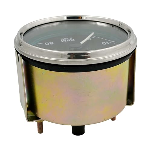 Tachometer RPM 85 MM Replacia Mechanical Tachometer 0–80 RPM 3-5/8 inch Clockwise Vintage Style Analog Dial – Part YC – for Classic Cars, Boats, Industrial Panels